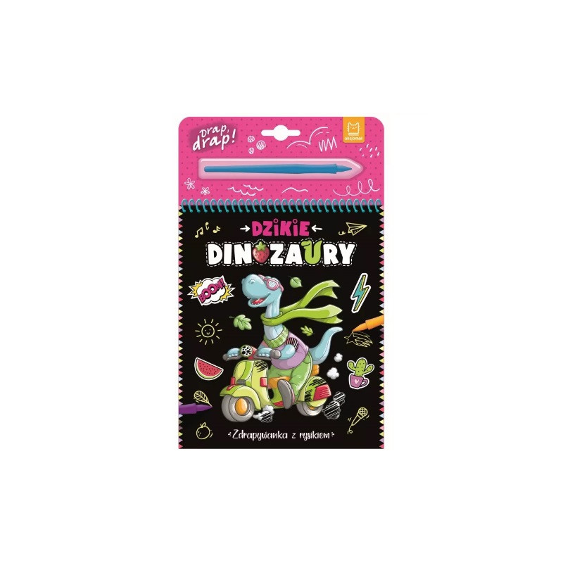 Dzikie dinozaury Zdrapywanka z rysikiem 36104