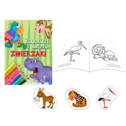Koloruję i naklejam - zwierzaki 1 60266 58.11.13.0