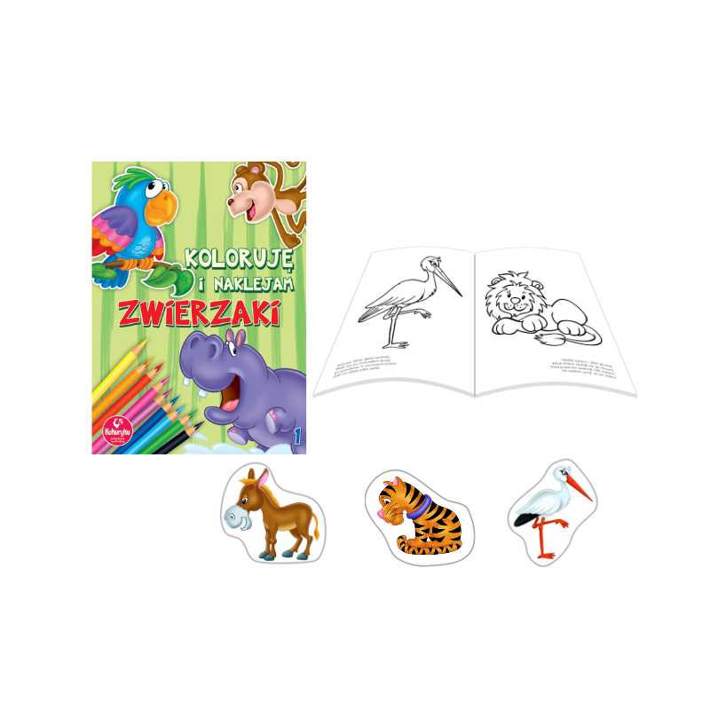 Koloruję i naklejam - zwierzaki 1 60266 58.11.13.0