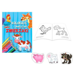 Koloruję i naklejam - zwierzaki 2 60259 58.11.13.0