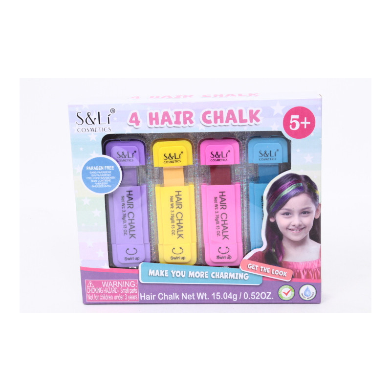  Kreda do włosów w pisaku 4szt 1005334 53343