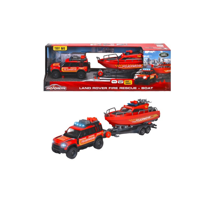  Majorette Land Rover z łodzią 371-6001