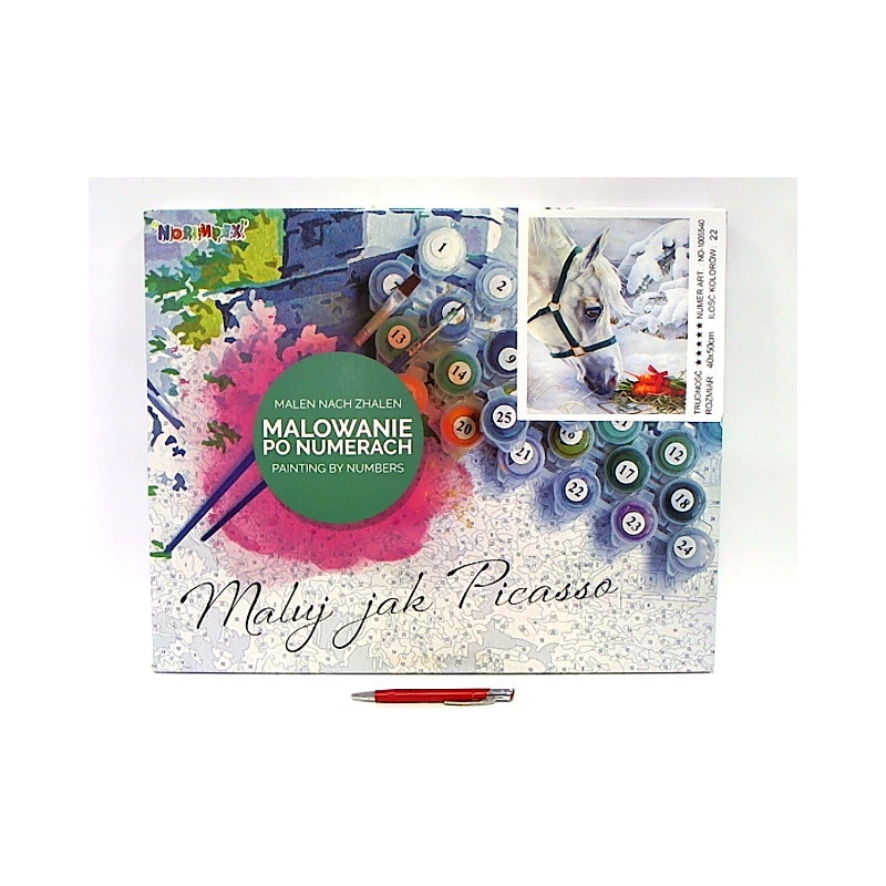  Malowanie po numerach biały koń 1005540