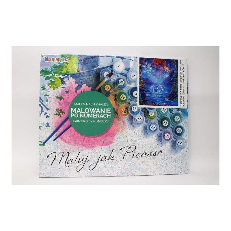  Malowanie po numerach delfiny 1008134