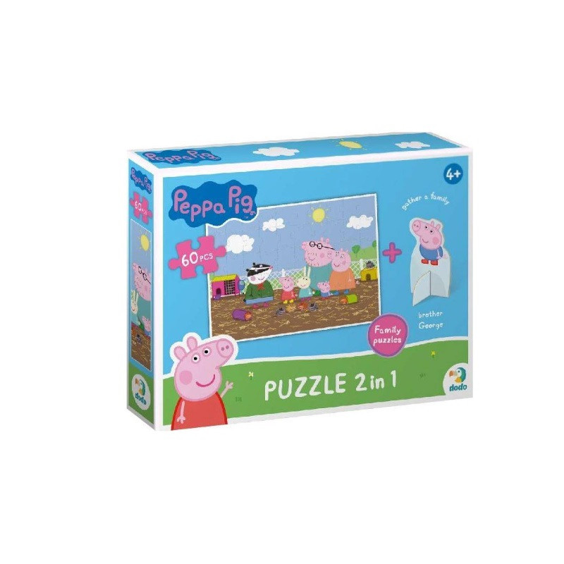  Puzzle 60el Peppa Pig z figurk.DOB5765 05765