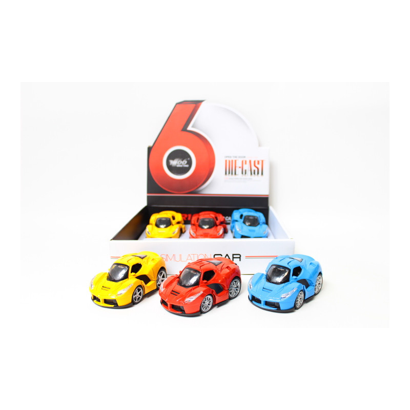  Samochód sportowy metal 6/opak 1319314 93144