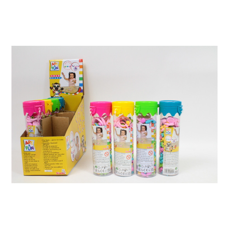 Art_Fun koraliki w tubie 4kol 8szt/disp 637-4249