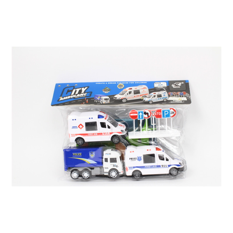 Auta policyjne i ratunkowe+plansza JW567-049 11083