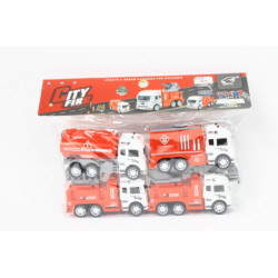 Auta straży pożarnej 4szt/op JW567-052 11076