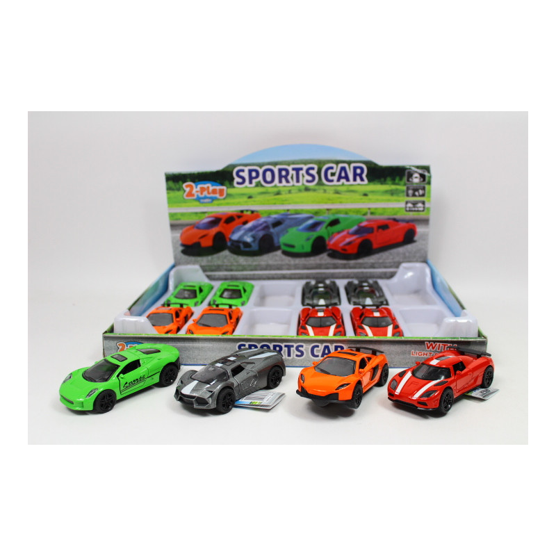 Autka sport 12cm 4 kolory metal 510336