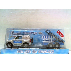 Auto policja z przyczepą światło 510613 75025