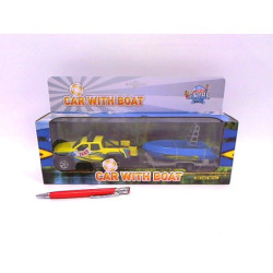 Auto z łodzią 29cm św/dźw 510217 70613