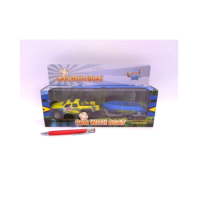 Auto z łodzią 29cm św/dźw 510217 70613