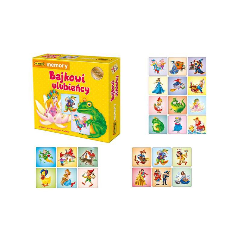 Bajkowi ulubieńcy Gra memory Adamigo 07356