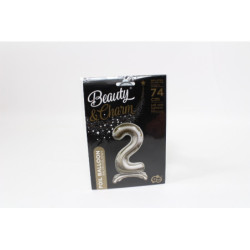 Balon folia B_C Cyfra2 74cm stoj/sr BC-ASS2 29328