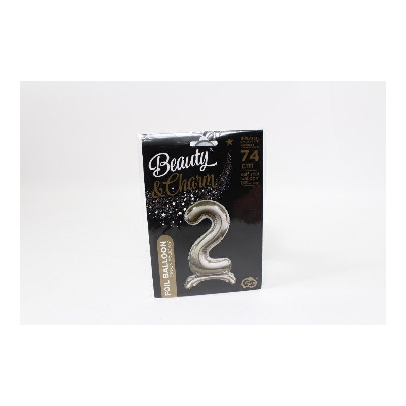 Balon folia B_C Cyfra2 74cm stoj/sr BC-ASS2 29328