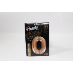 Balon foliowy Cyfra0 róż+zł 92cm HS-C45RZ0 06220