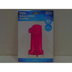 Balon foliowy Cyfra1 róż 92cm FG-C85R1 32344