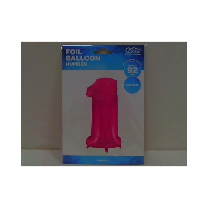 Balon foliowy Cyfra1 róż 92cm FG-C85R1 32344