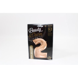 Balon foliowy Cyfra2 róż+zł 92cm HS-C45RZ2 06268