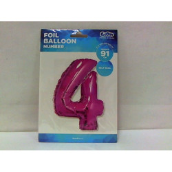 Balon foliowy Cyfra4 róż 92cm FG-C85R4 33136