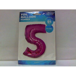 Balon foliowy Cyfra5 róż 92cm FG-C85R5 33150