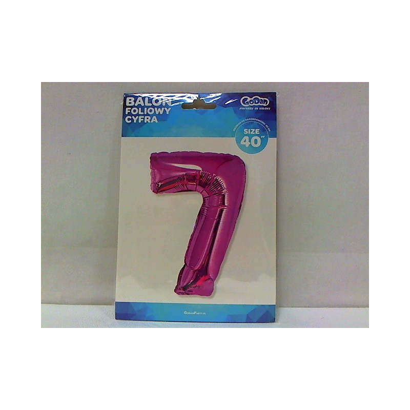 Balon foliowy Cyfra7 róż 92cm FG-C85R7 35543