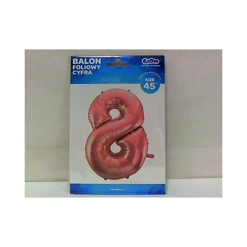 Balon foliowy Cyfra8 j.róż 92cm BC-HRO8 09351