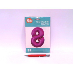 Balon foliowy Cyfra8 róż 92cm FG-C85R8 33198