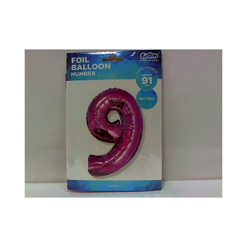 Balon foliowy Cyfra9 róż 92cm FG-C85R9 33211