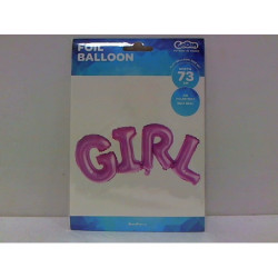 Balon foliowy napis GIRL róż73cm BN-AGIR 17950