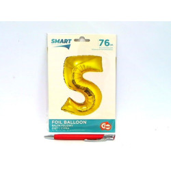 Balon foliowy Smart Cyfra5 złota76cm CH-SZL5 45519