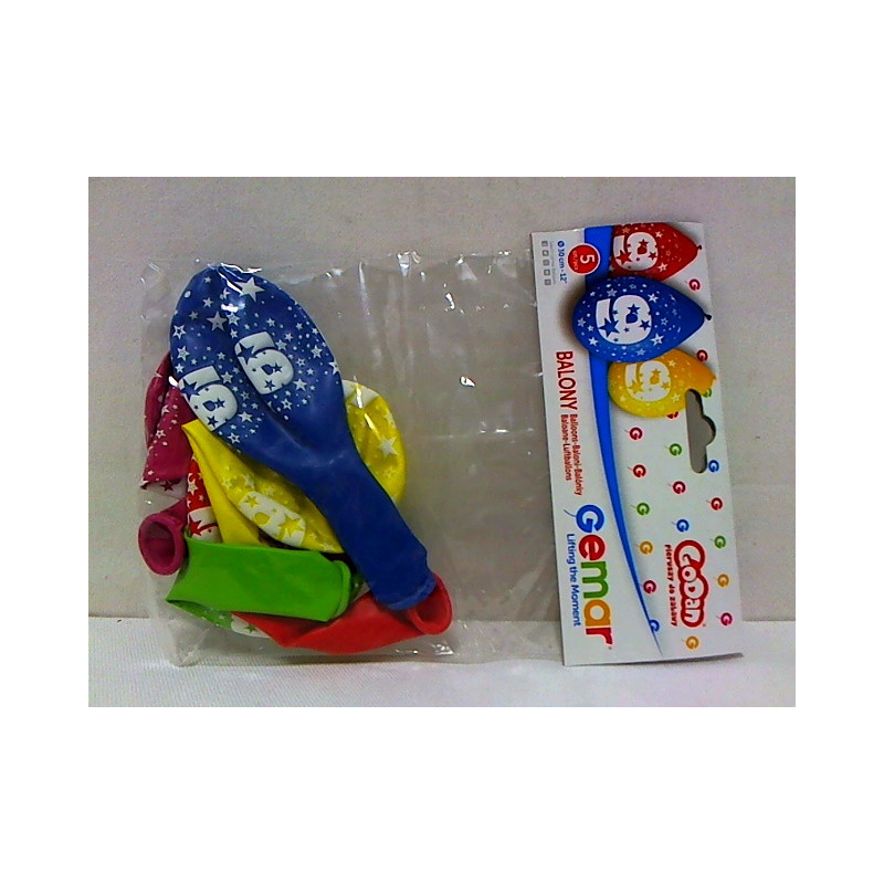 Balony 12" z nadr."9"pastel wisz.A5 GS110/9W 18579