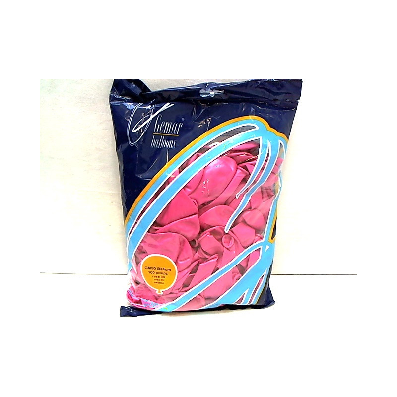 Balony GM90 metal 10" różowy A100 GM90/33 93315