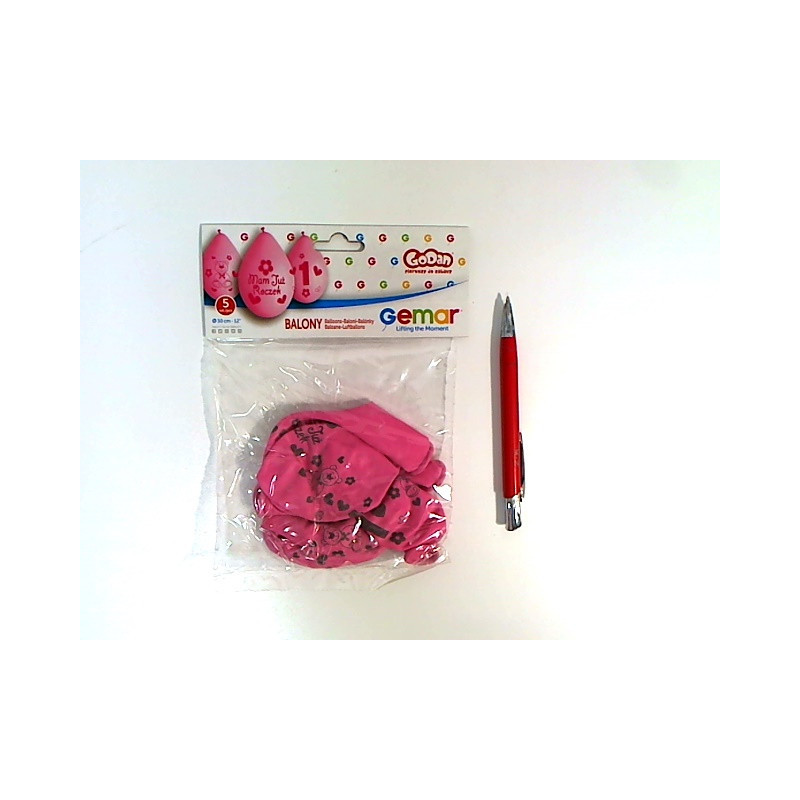 Balony Prem.12" Moje1Urodz.róż A5 GB-MU1GW 18425