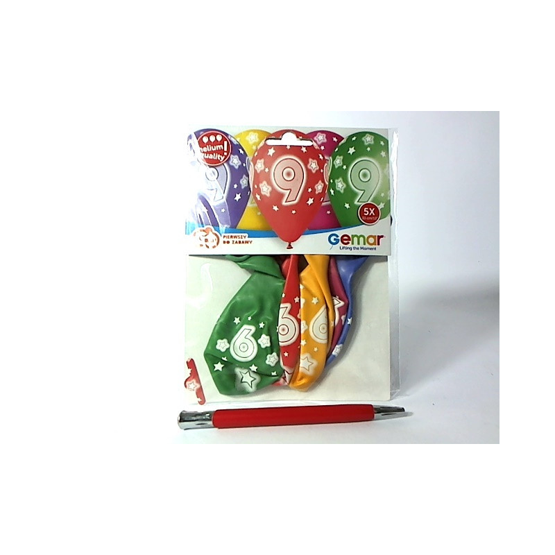 Balony Prem.Hel 13" z nadr "9" /5 GS120/9 22002