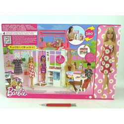Barbie Kompaktowy domek+lalka HCD48 /2