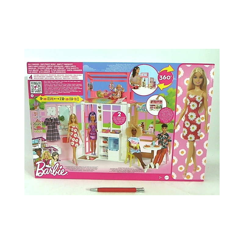 Barbie Kompaktowy domek+lalka HCD48 /2