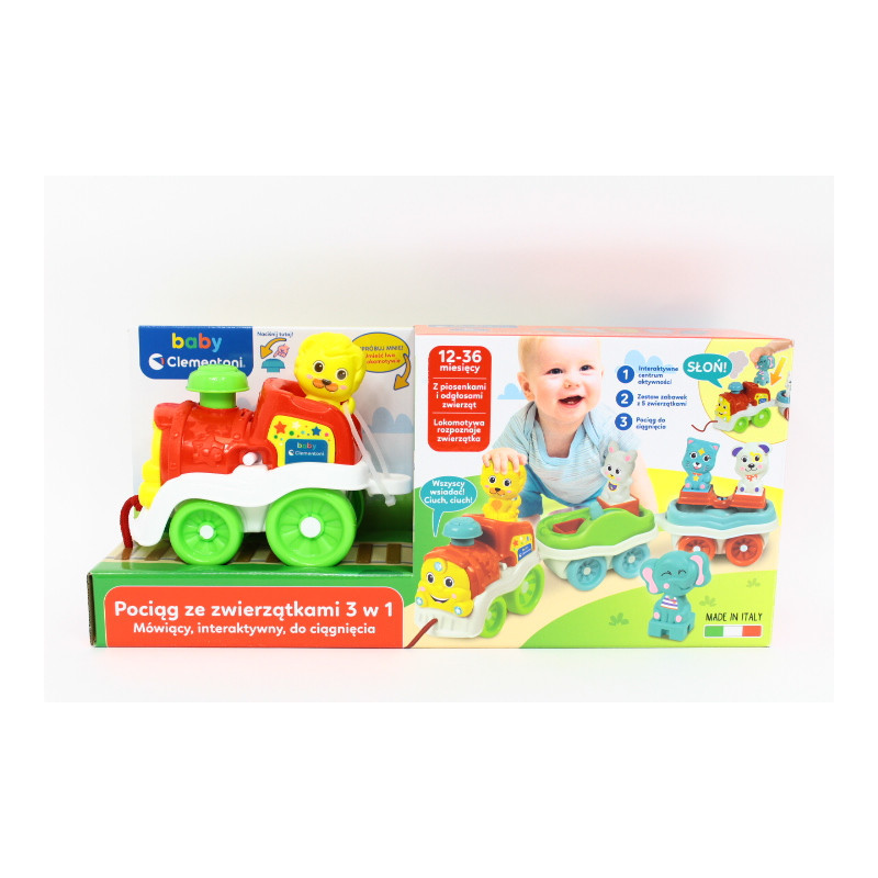 CLE BABY Interaktywny pociąg ze zwierzątkami 50802