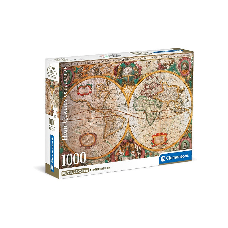 CLE puzzle 1000 Compact Mappa Antica 39706