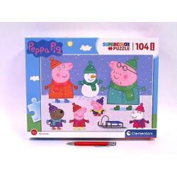 CLE puzzle 104 maxi SuperKolor Peppa Pig 23752