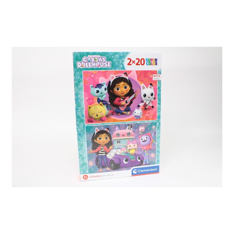 CLE puzzle 2x20 SuperKolor Domek Gabby 24802