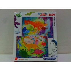 CLE puzzle 2x20 SuperKolor Funny dinos 24755