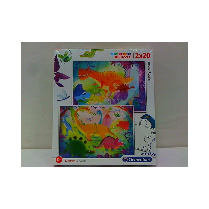 CLE puzzle 2x20 SuperKolor Funny dinos 24755