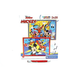 CLE puzzle 2x20 SuperKolor Mickey 24791