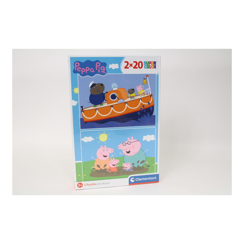 CLE puzzle 2x20 SuperKolor Świnka Peppa 24797