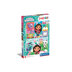 CLE puzzle 2x60 SuperKolor Domek Gabby 24804