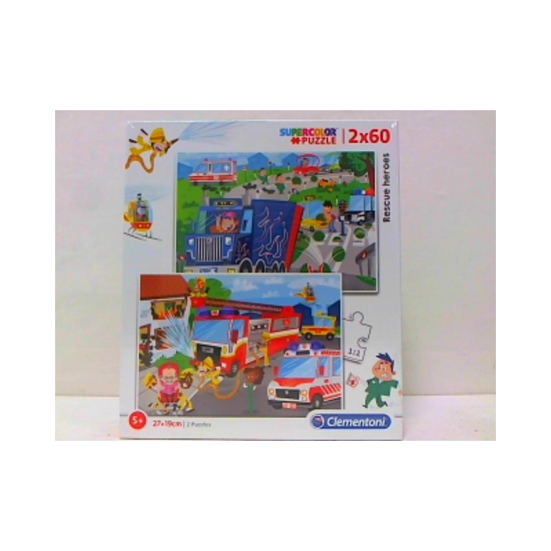 CLE puzzle 2x60 SuperKolor Rescue Heroes 21602