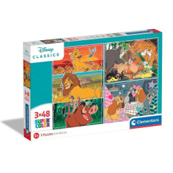 CLE puzzle 3x48 SuperKolor Disney Animals 25285