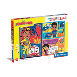 CLE puzzle 3x48 SuperKolor Disney Firebuds 25283